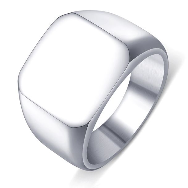 POLEROWANY STALOWY SYGNET STAL 316L JAKOŚĆ R.15