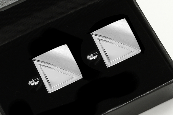 SPINKI DO MANKIETÓW + PUDEŁKO Męskie Spinka do Koszuli Metalowa s16