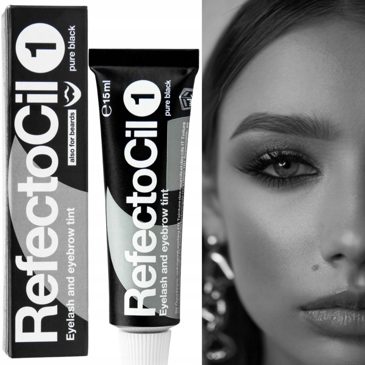 HENNA REFECTOCIL DO BRWI I RZĘS 15ml CZARNA 1.0. W ŻELU