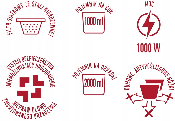 Sokowirówka wysokoobrotowa do owoców i warzyw srebrny/szary MPM
