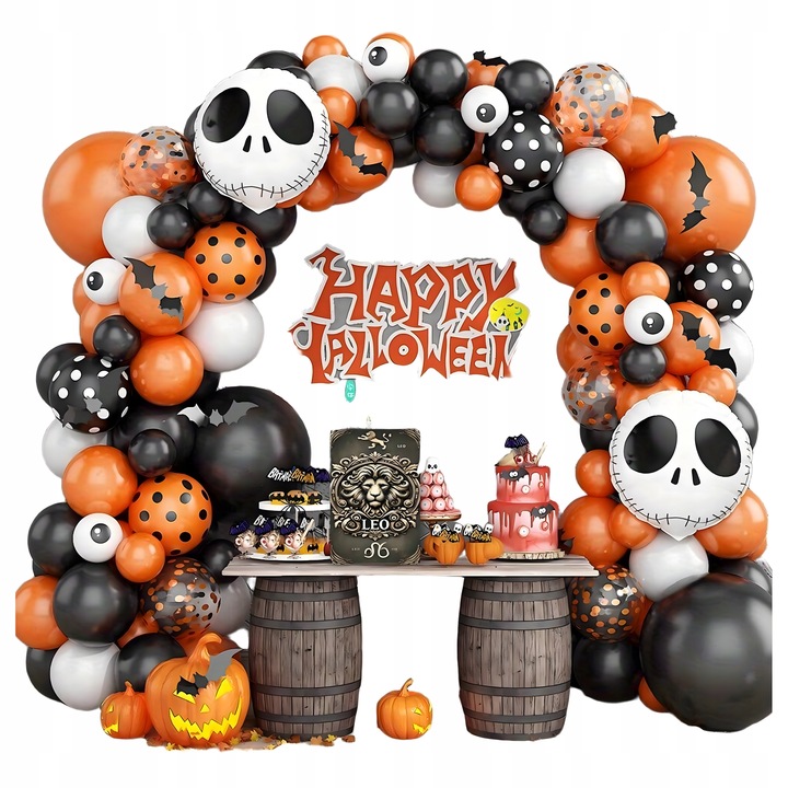 ZESTAW BALONÓW GIRLANDA BALONOWA HALLOWEEN PRZYJĘCIA ZESTAW DEKORACJA 116el