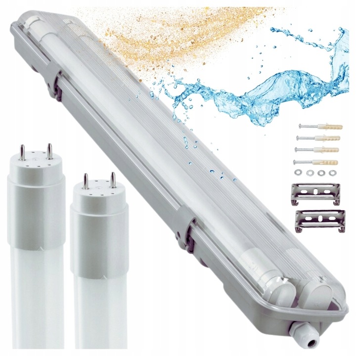 Oprawa Hermetyczna 120cm lampa + 2x świetlówki LED Wodoszczelna Do