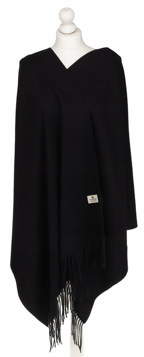 Peterson szal elegancki damski z frędzlami modny duży gładki na