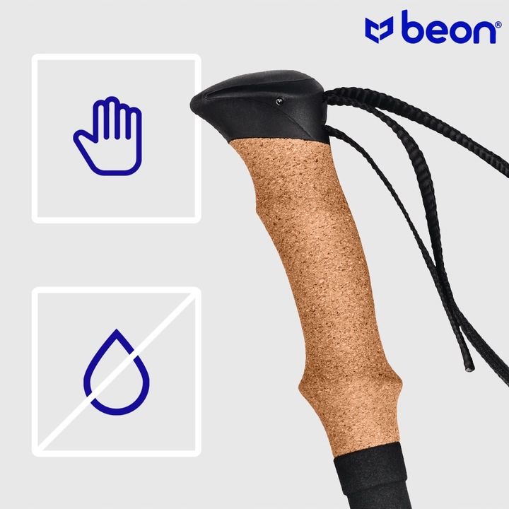 KIJE TREKKINGOWE SKŁADANE REGULOWANE KIJKI W GÓRY TURYSTYCZNE BEON FOLD