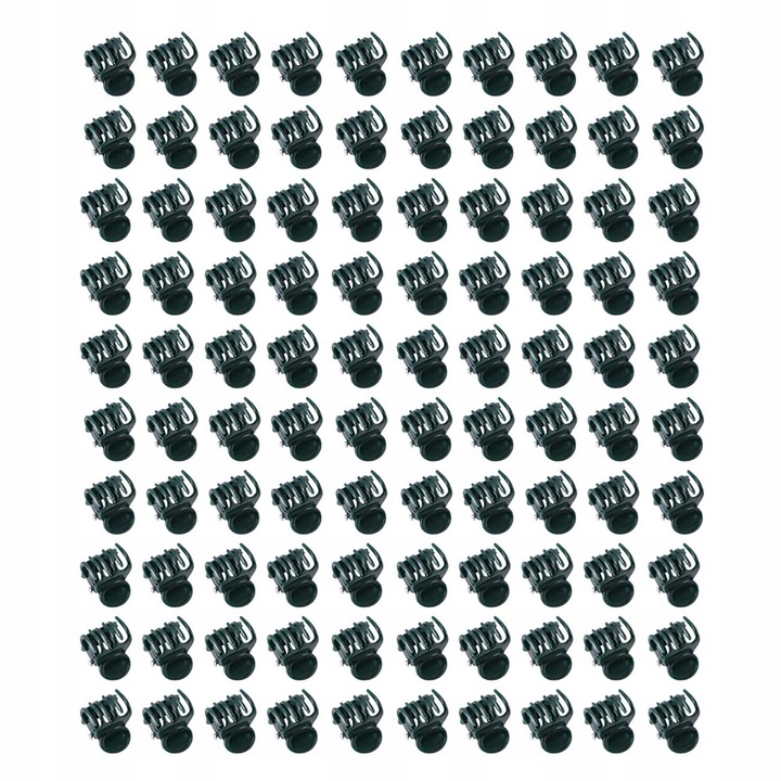 KLIPSY SPINKI DO ROŚLIN STORCZYKÓW CIEMNOZIELONE 100 SZT