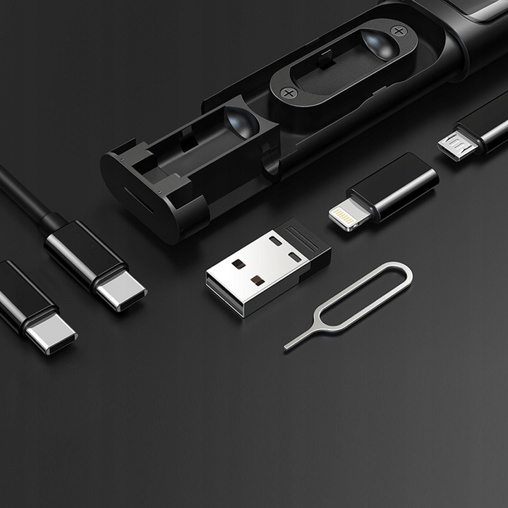 MCDODO PODRÓŻNY ZESTAW KABLI ADAPTERÓW USB DO TELEFONU KOMPUTERA Z ETUI 9W1