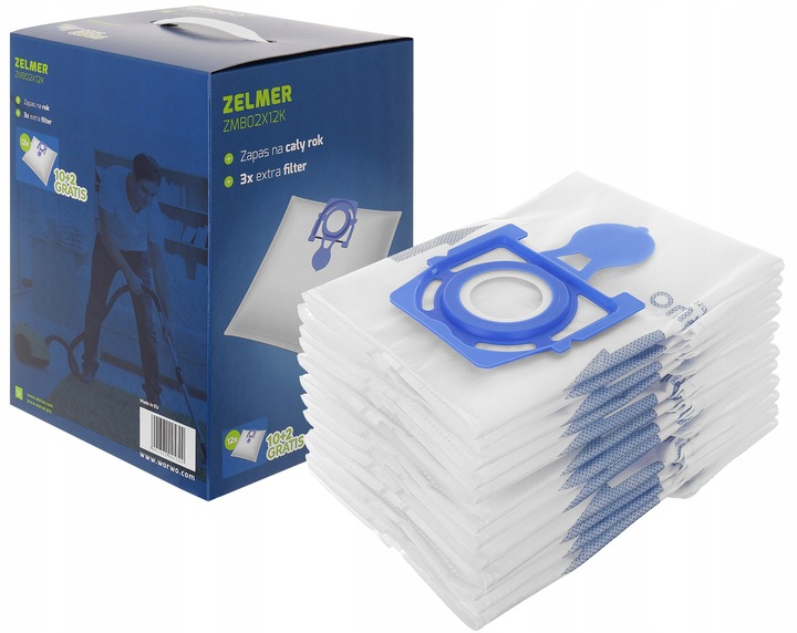 12x Worki do odkurzacza Zelmer Odyssey Meteor 2 Elf 2 Elf 3 Bosch