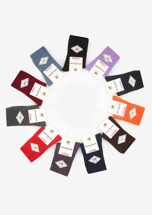 Skarpetki Damskie Bawełniane Bezuciskowe Polskie Cerber 36/38 Czerwony