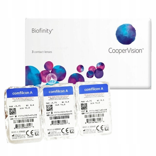Soczewki Biofinity 3 szt. moc -1,75 BC 8,6