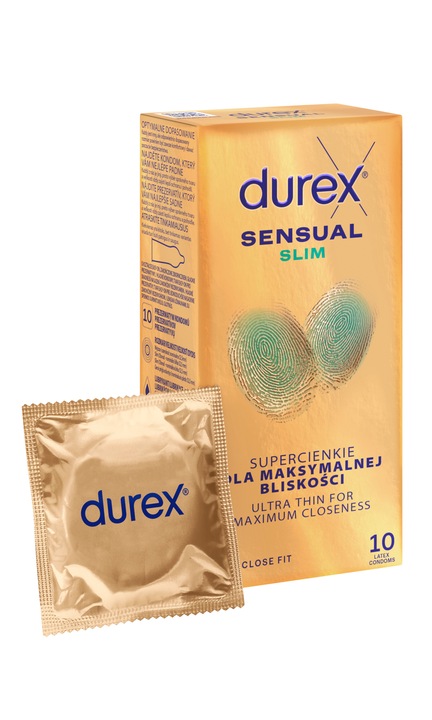 Prezerwatywy DUREX SENSUAL SLIM super cienkie przylegające INVISIBLE 10 szt