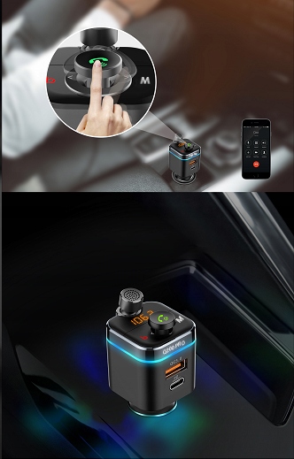 FEEGAR Transmiter FM bluetooth BT Szybka Ładowarka QC 4.0 PD Audio MP3 USB