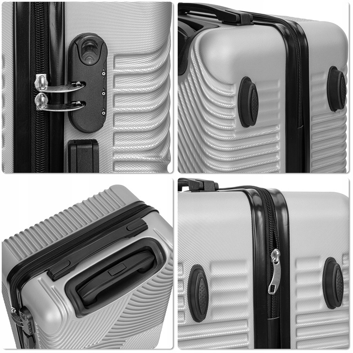 WALIZKI PODRÓŻNE NA KÓŁKACH WALIZKA ZESTAW 4 WALIZEK KABINÓWKA DUŻA