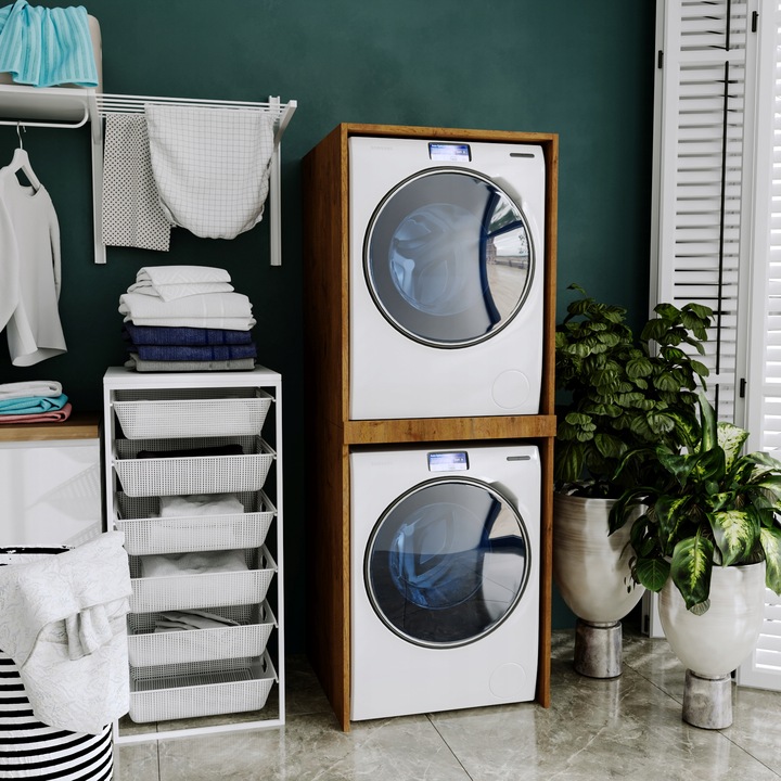 Szafka na pralkę suszarkę łazienki regał słupek pralka suszarka