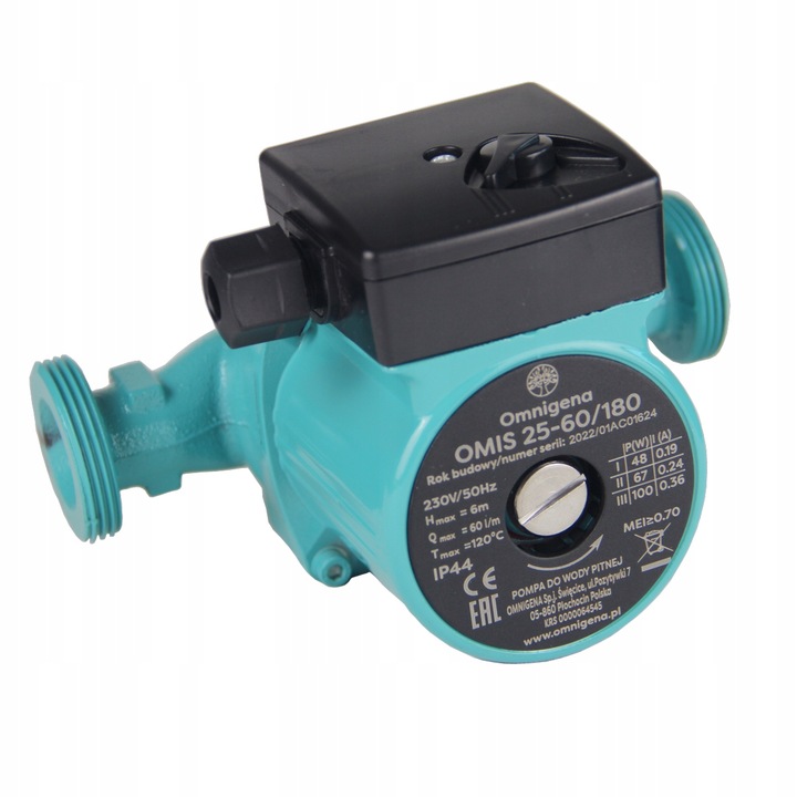 POMPA OBIEGOWA DO C.O. OMIS 25-60/180 OMNIGENA