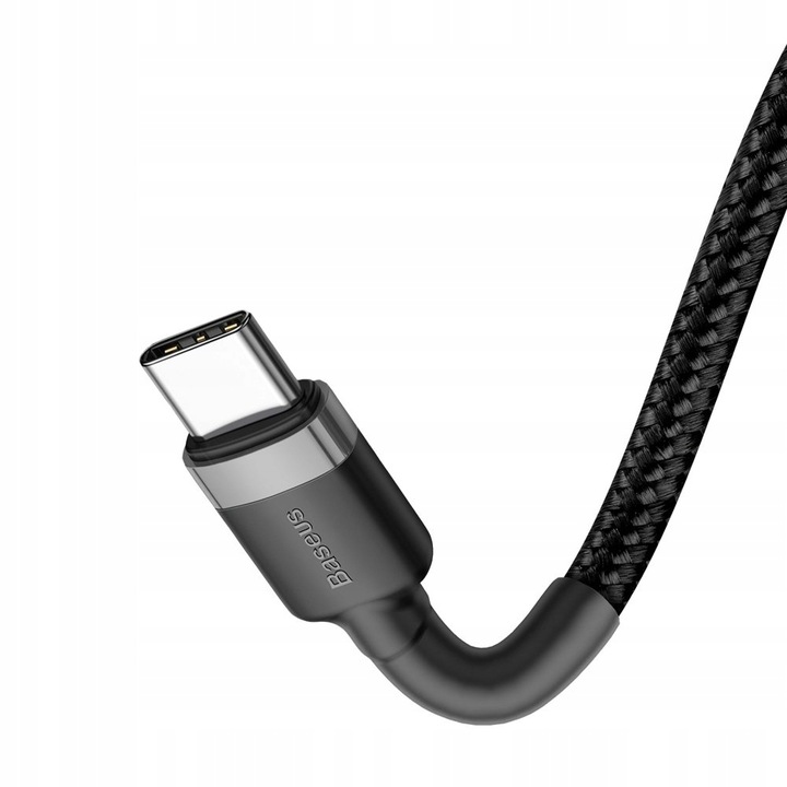 BASEUS SZYBKI KABEL USB C - USB C QUICK CHARGE MOCNY PRZEWÓD W OPLOCIE 1m