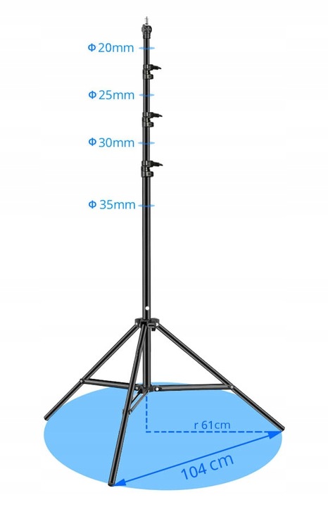 STATYW DO LASERA TRIPOD 4 M POZIOMIC LASEROWEJ STABILNY WYSOKI