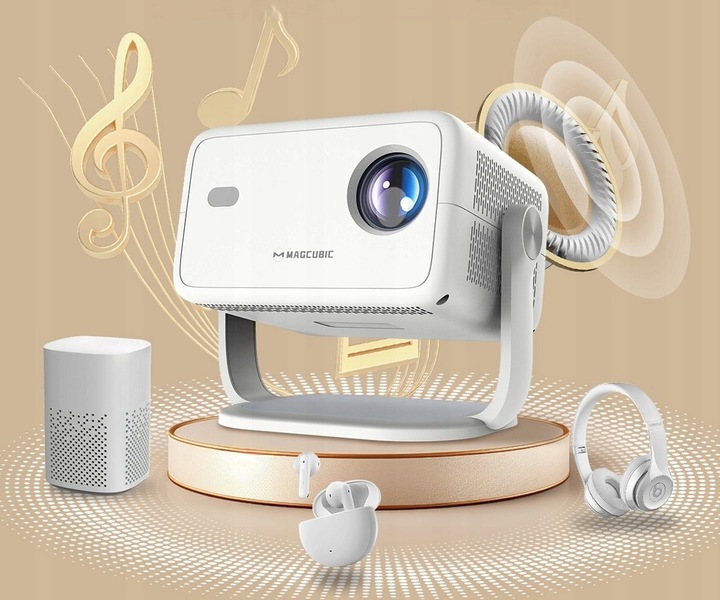 Projektor MAGCUBIC L018 4K 1080p Android TV WiFi Głośnik Bluetooth LED