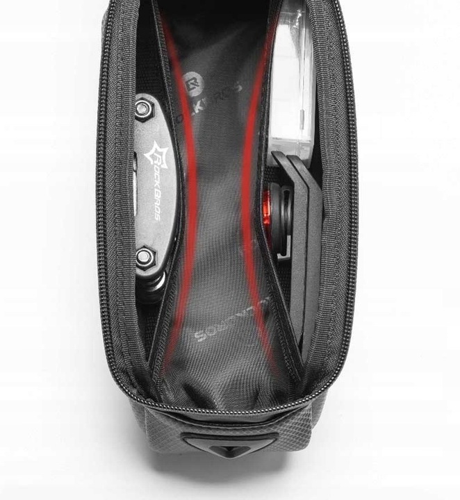 ROCKBROS SAKWA ROWEROWA TORBA NA RAMĘ PANCERNA Z POKROWCEM NA TELEFON 1,5L