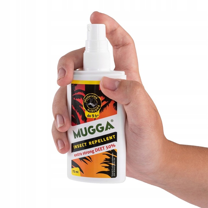 Mugga spray DEET STRONG 50% na komary kleszcze owady meszki 75ml