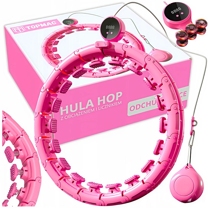 HULA HOP ODCHUDZAJĄCY SMART Z LICZNIKIEM I OBCIĄŻENIEM HULAHOP ODCHUDZAJĄCE
