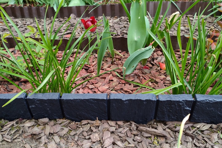 390 cm Piękna PALISADA OGRODOWA Szeroki Rant STEIN Kamień Łupany