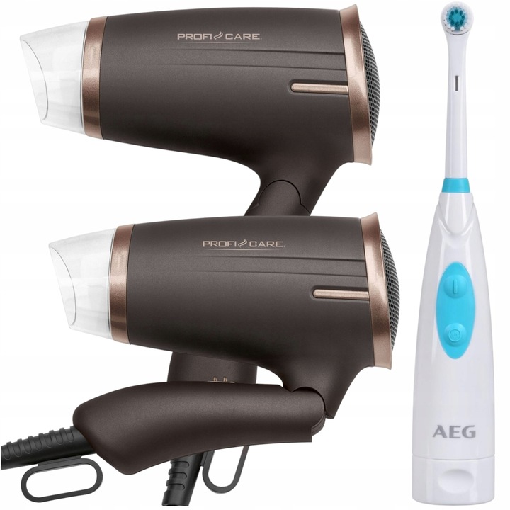 SUSZARKA DO WŁOSÓW SKŁADANA KONCENTRATOR TURYSTYCZNA NAWIEW + SZCZOTECZKA