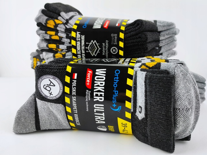 10X POLSKIE skarpety robocze Jony Srebra AG+ Mocne Naturalne MASUJĄCE