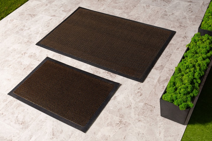 WYCIERACZKA POD DRZWI DO BUTÓW 50x80cm BRĄZ SIATKA 3D WEJŚCIOWA ZEWNĘTRZNA