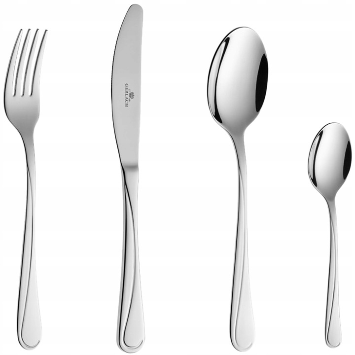 GERLACH KOMPLET ZESTAW SZTUĆCÓW SZTUĆCE PUDEŁKO POŁYSK MANGO 12 OSÓB