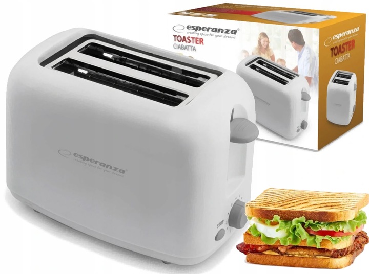 Toster do GRZANEK OPIEKACZ DO CHLEBA BIAŁY 600W