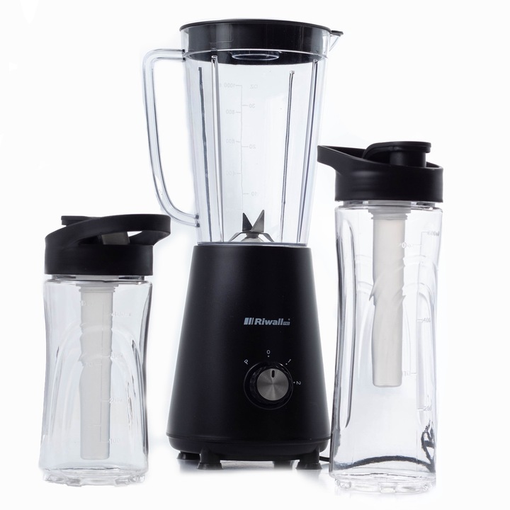 BLENDER KIELICHOWY SMOOTHIE 2 BIDONY 2 WKŁADY CHŁODZĄCE 5w1 RIWALL