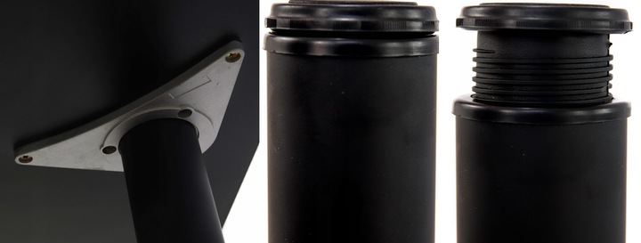 BIURKO GAMINGOWE KOMPUTEROWE CZARNE LED RGB STABILNE Z REGULACJĄ