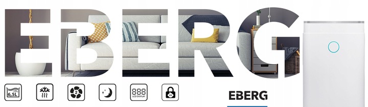 Osuszacz powietrza EBERG AZARI pochłaniacz 20l/24h +WiFi +TIMER +higrostat