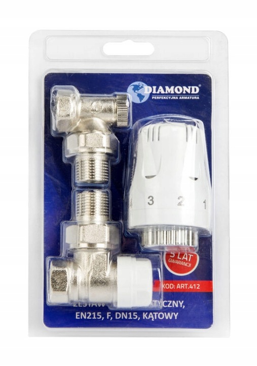 Zestaw termostatyczny kątowy Diamond ART.412.ZEST