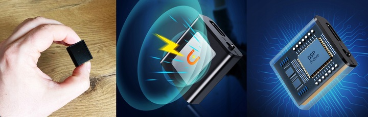 Mini Dyktafon Szpiegowski Mały 16GB Detekcja DSP Magnes Brelok