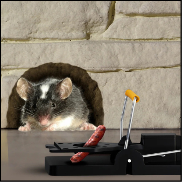 2XPUŁAPKA KLASYCZNA GILOTYNOWA NA SZCZURY MYSZ GRYZONIE PLASTIKOWA SPRĘŻYNA