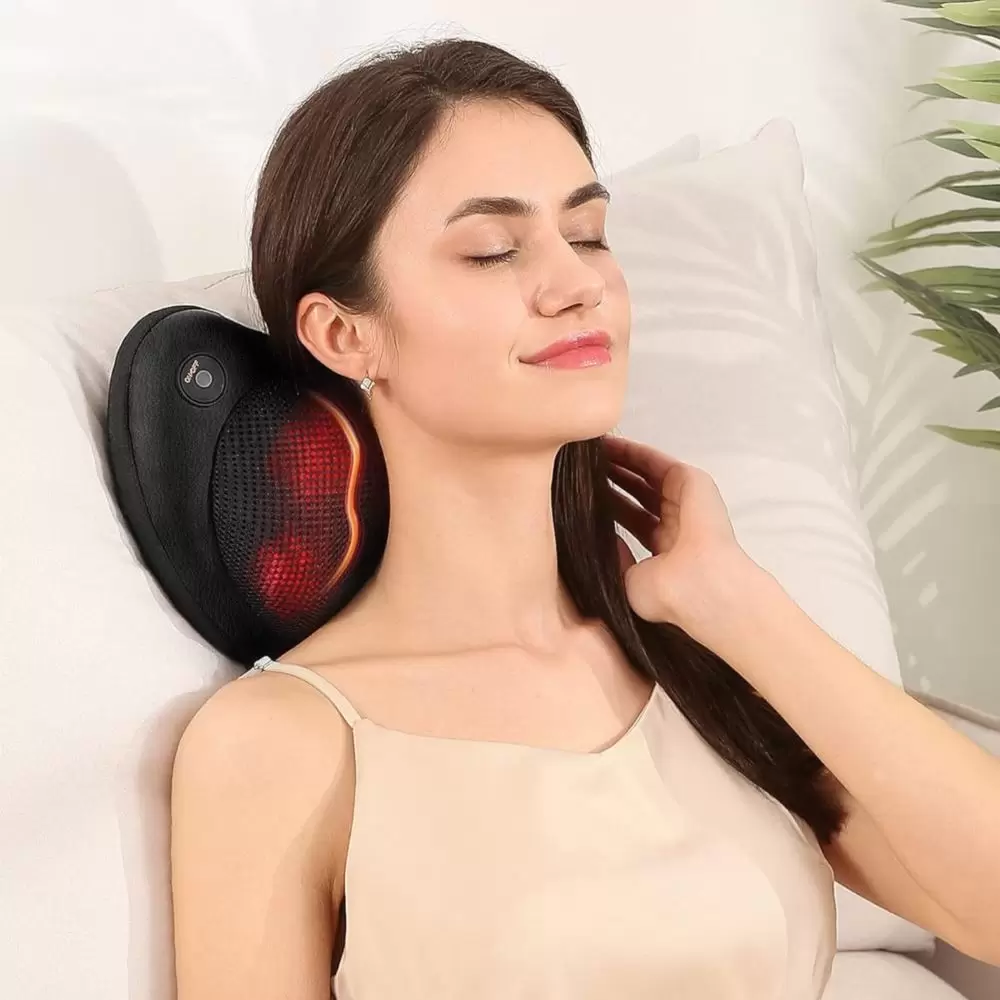 PODUSZKA MASUJĄCA SHIATSU Z FUNKCJĄ PODGRZEWANIA MASAŻER SZYJI KARKU GŁOWY