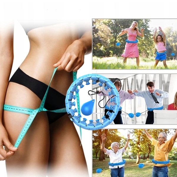 HULA HOP Z OBCIĄŻENIEM I FUNKCJA MASAŻU ODCHUDZAJĄCE Z WYPUSTKAMI SMART FIT