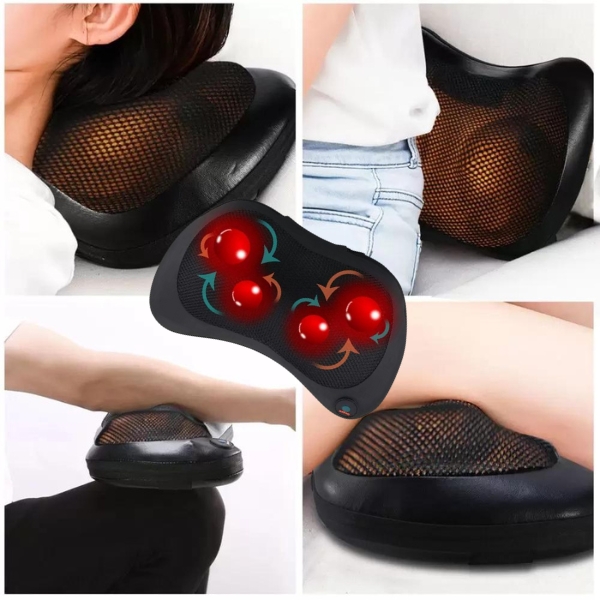 PODUSZKA MASUJĄCA SHIATSU Z FUNKCJĄ PODGRZEWANIA MASAŻER SZYJI KARKU GŁOWY