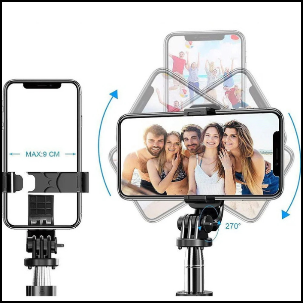 KIJEK DO SELFIE Z FUNKCJĄ STATYW TRIPOD DO TELEFONU+PILOT BLUETOOTH 69CM