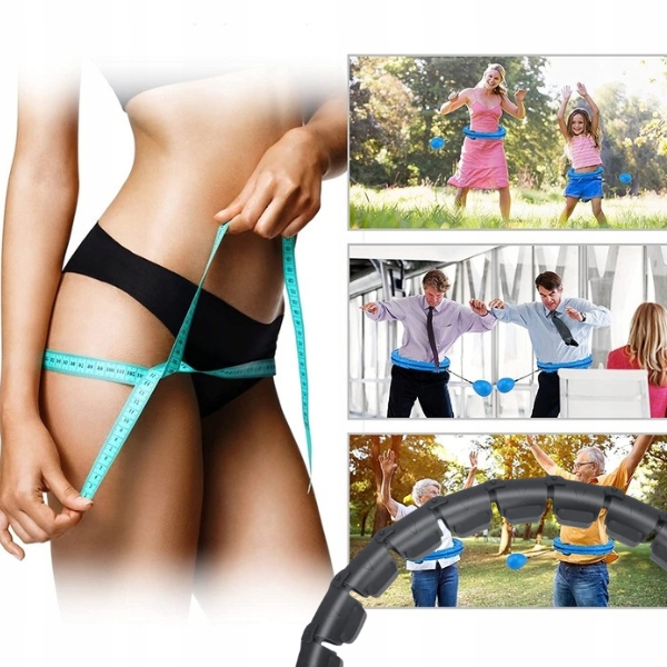 HULA HOP Z OBCIĄŻENIEM ODCHUDZAJĄCE OBCIĄZNIKIEM I WYPUSTKAMI SMART HULAHOP