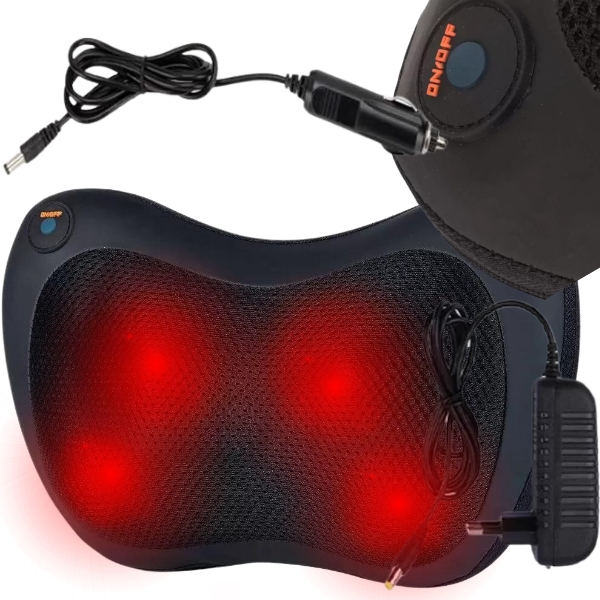 PODUSZKA MASUJĄCA SHIATSU Z FUNKCJĄ PODGRZEWANIA MASAŻER SZYJI KARKU GŁOWY