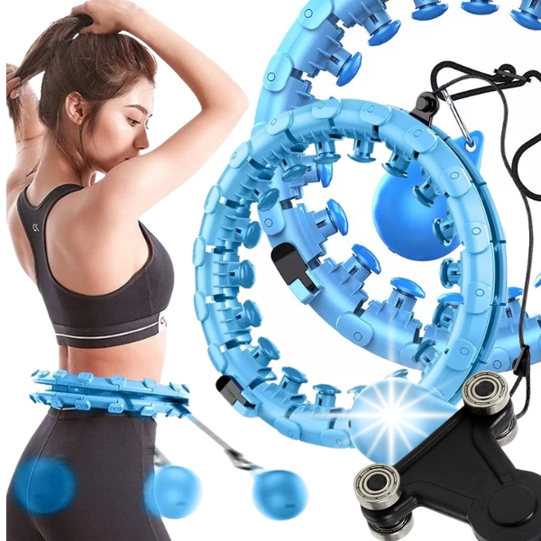 HULA HOP Z OBCIĄŻENIEM I FUNKCJA MASAŻU ODCHUDZAJĄCE Z WYPUSTKAMI SMART FIT