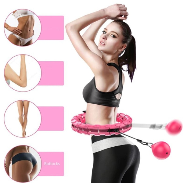 HULA HOP Z OBCIĄŻENIEM I FUNKCJA MASAŻU ODCHUDZAJĄCE Z ŁOŻYSKIEM SMART FIT