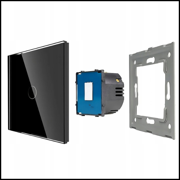 POJEDYNCZY BIAŁY DOTYKOWY WŁĄCZNIK WYŁĄCZNIK ŚWIATŁA SZKLANY SZKŁO Ø60MM