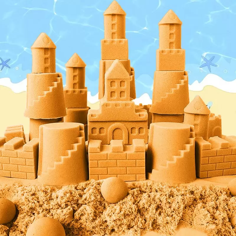 DUŻY POMARAŃCZOW PIASEK KINETYCZNY 3KG+BASEN FOREMKI PIASKOWNICA DLA DZIECI