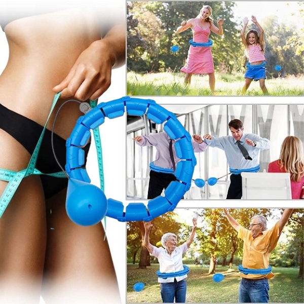 HULA HOP Z OBCIĄŻENIEM ODCHUDZAJĄCE OBCIĄZNIKIEM I WYPUSTKAMI SMART HULAHOP