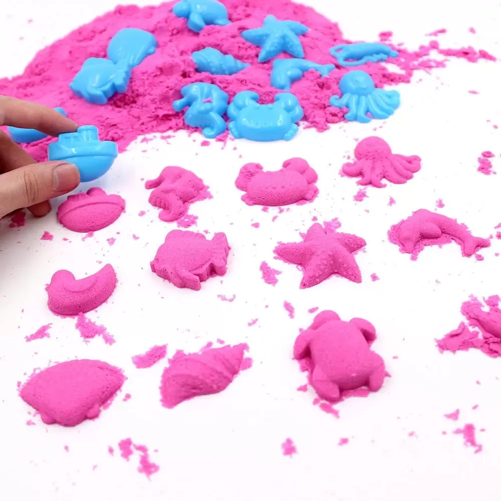 DUŻY POMARAŃCZOW PIASEK KINETYCZNY 3KG+BASEN FOREMKI PIASKOWNICA DLA DZIECI