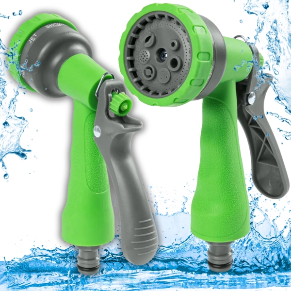 MOCNY PISTOLET ZRASZACZ OGRODOWY WĄŻ DO PODLEWANIA 7 FUNKCJI BLOKADA JAKOŚĆ