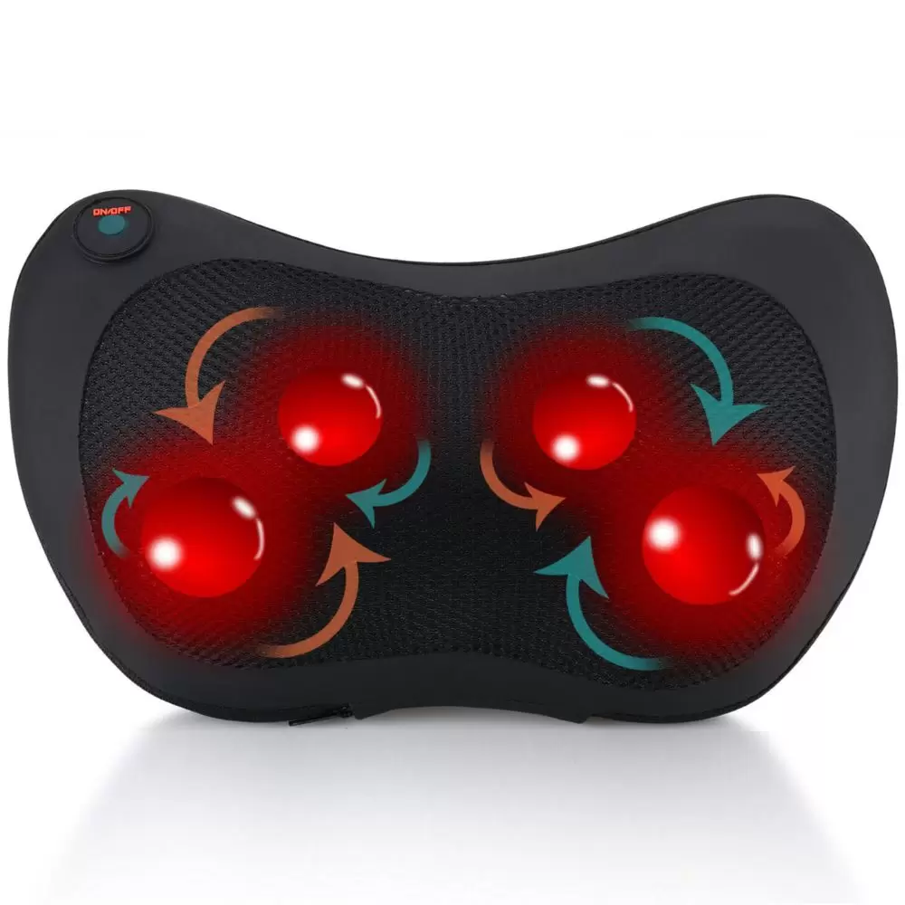PODUSZKA MASUJĄCA SHIATSU Z FUNKCJĄ PODGRZEWANIA MASAŻER SZYJI KARKU GŁOWY